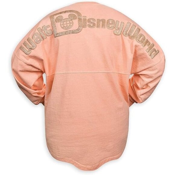 Disney Parks Womens Long Sleeve Spirit Jersey Sz XL Rose Gold All Cotton - Picture 2 of 10